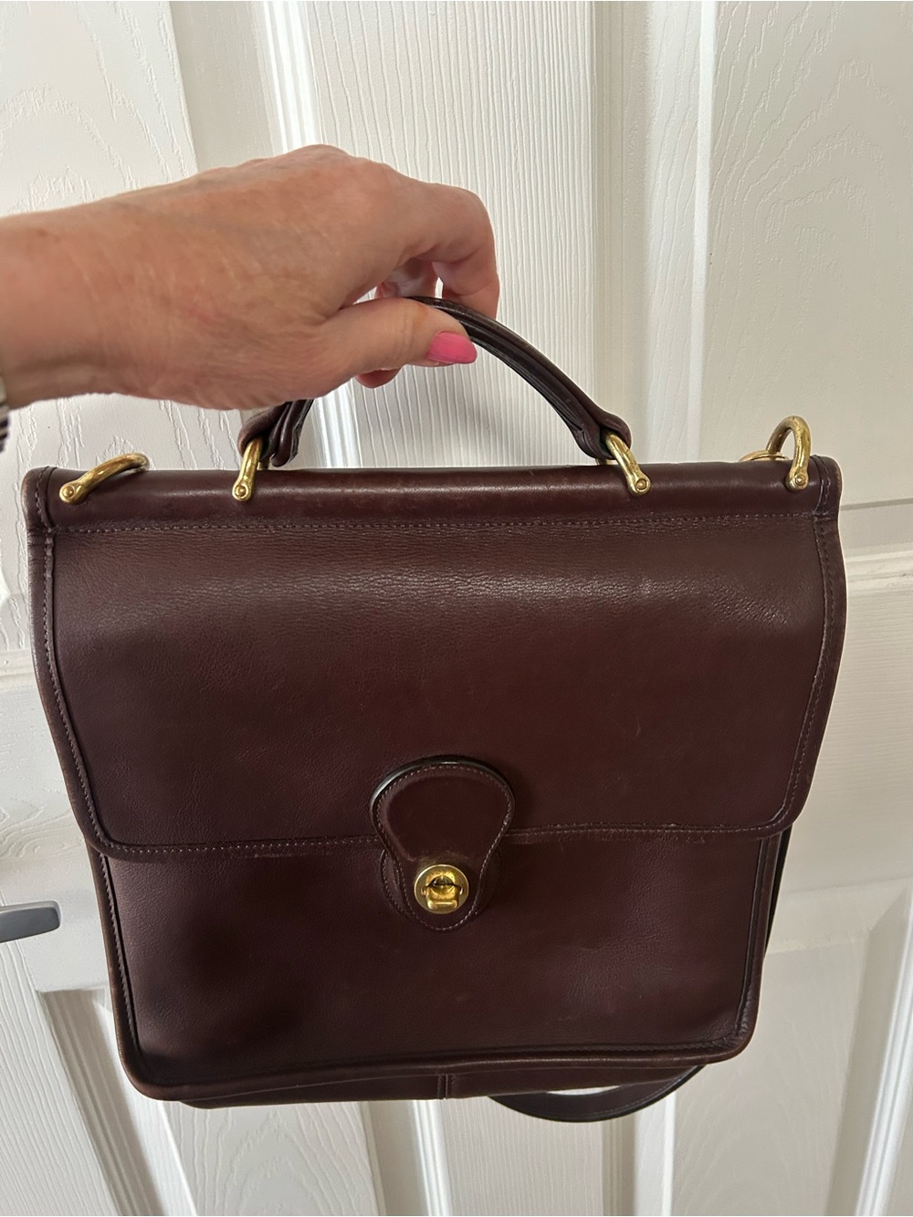 Vintage Coach Willis handbag 9927 in dark mahogany brown. Great condition! - Picture 16 of 16